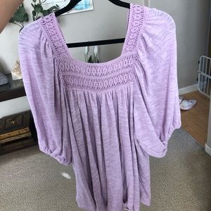 Free people balloon sleeve lilac dress